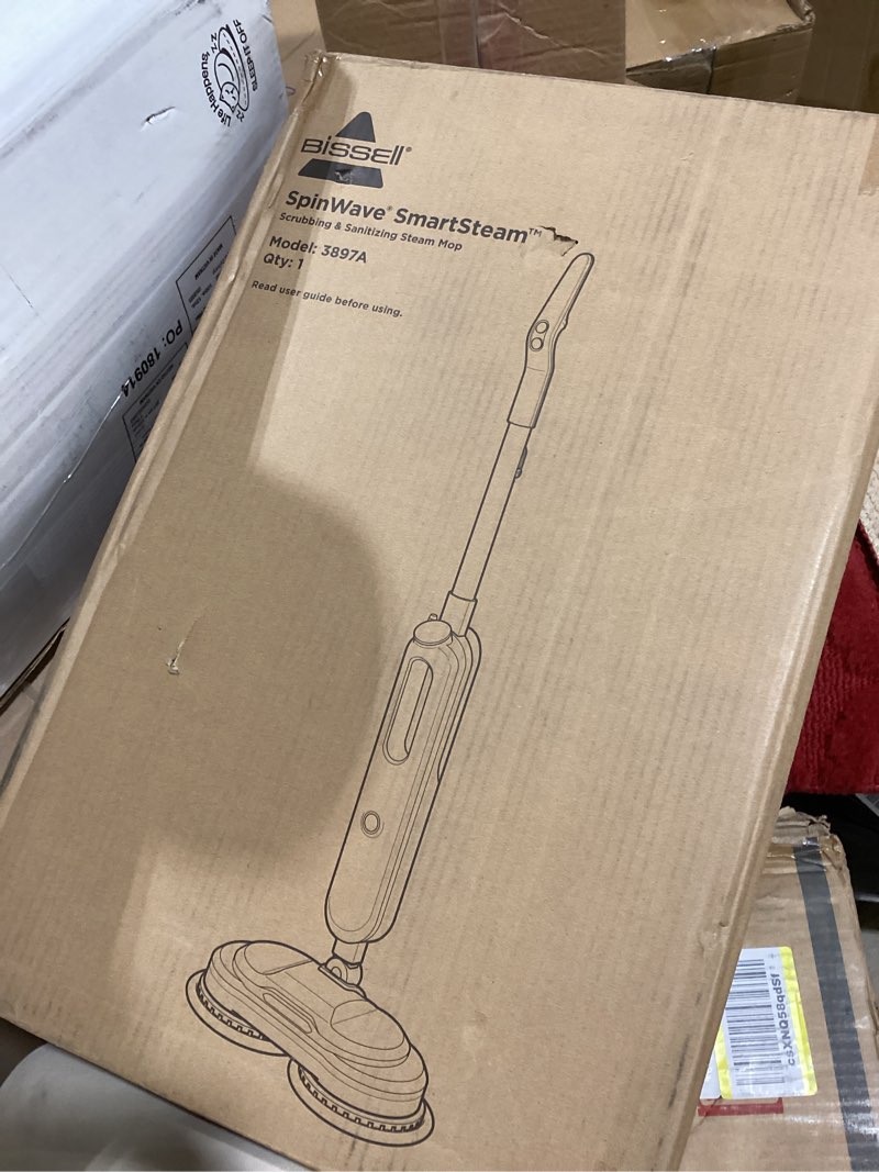 Condition photo showing New/Like New for BISSELL SpinWave SmartSteam Scrubbing Steam Mop with Rotating Mop Pads