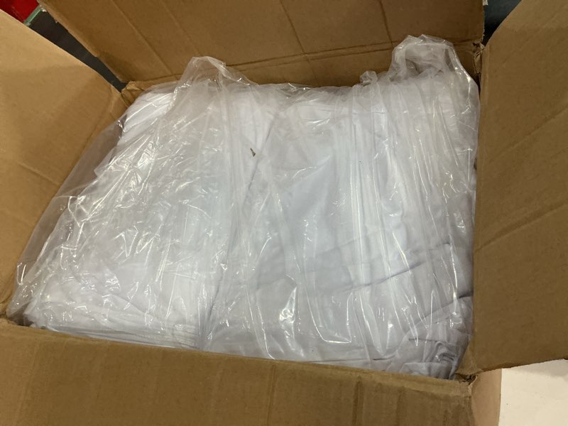 Condition photo showing Good Condition for 40ftx40ft black ceiling curtain for wedding parties – 8 panels wrinkle-free 40 ft long tent draping curtains for wedding, birthday & theme parties, 40ft height with rod pocket 60"w x 480"l (pack of 8) black
