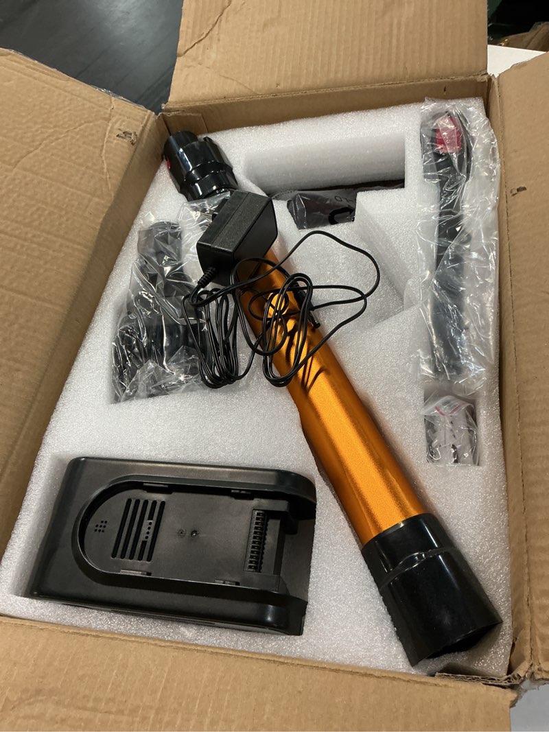 Condition photo showing Good Condition for tikom v500 cordless vacuum cleaner for home, 40000pa/450w stick vacuum with led touch screen, charging wall dock, anti-tangle, lightweight handheld vacuum for pet hair, hard floor, carpet black&gold