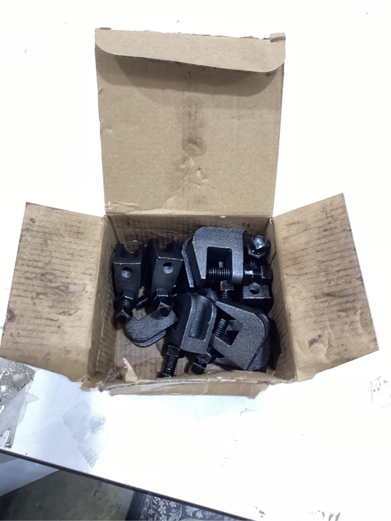 Condition photo showing Good Condition for Top Beam Clamps, UNC 3/8" Iron Safety Rod Beam Clamp, 3/4" Jaw Opening, Beam Wall Ceiling Mount Vertical Piping Support-Clamp for Copper, PVC Tubing, 10 Packs