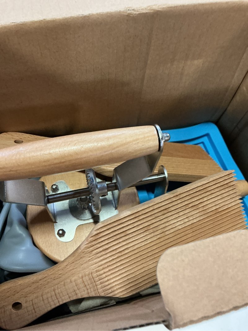 Condition photo showing As Is for teemars butter churner - upgraded hand crank mason jar churn kit, 34oz manual maker with 14 recipe, paddle, mold with lid, cheese cloth & anti-slip mat, homemade butter in 15min