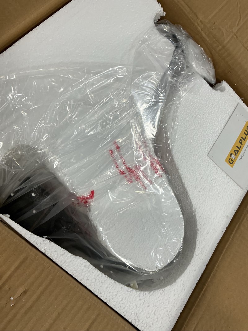 Condition photo showing Good Condition for goalplus black gooseneck barn light for farmhouse 10 inch dome exterior lights fixture with wall mount, outdoor wall sconce for garage porch patio matte black 10" dome
