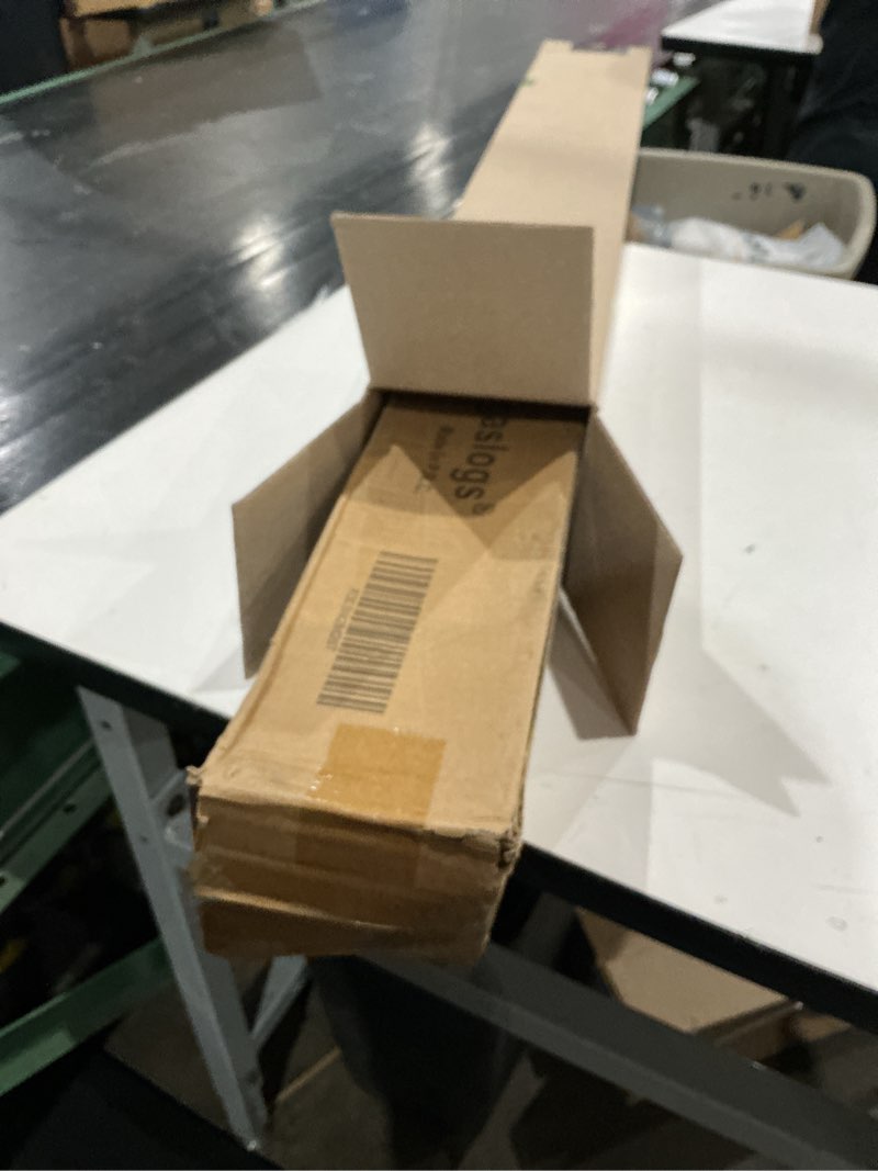 Condition photo showing New/Like New for black adjustable fireplace hood for 28 to 48" harmony burners fireplace hood heat shield ?patent applied?