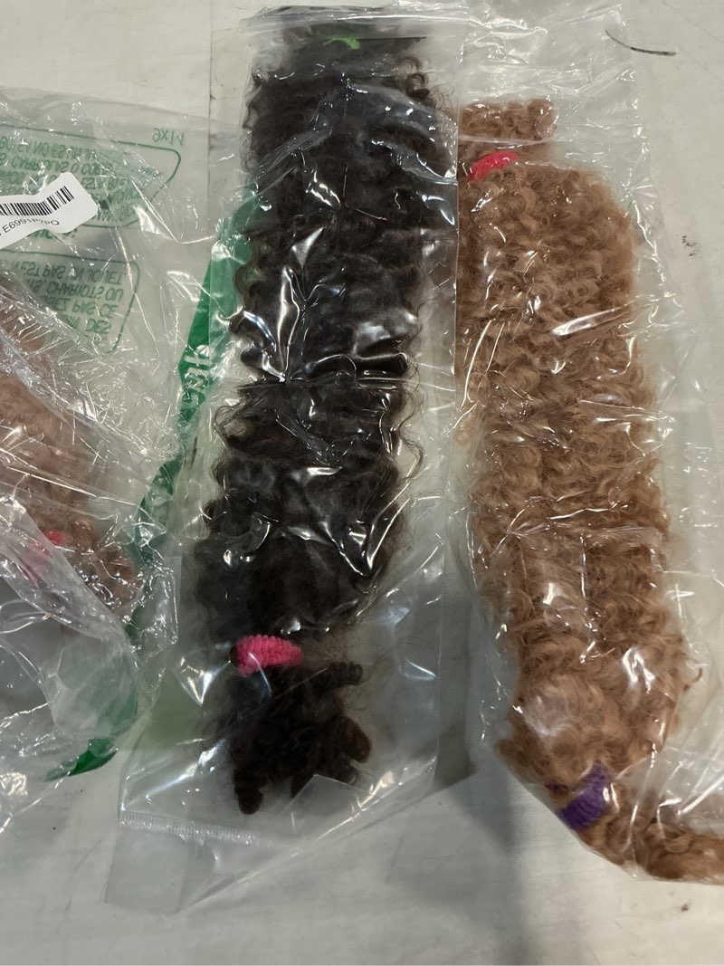 Condition photo showing Good Condition for afro kinkys bulk human hair 3 packs 16 inch kinky curly human braiding hair bulk for twist dreadlocks extensions marley twist braiding hair(1b, 16 inch 3 packs) 16 inch 3 packs 1b