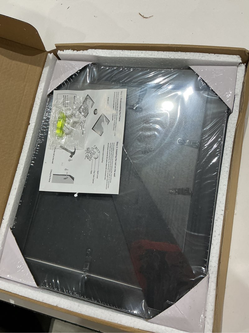 Condition photo showing Good Condition for jackma diploma frame | certificate frame with hd tempered glass, display 8.5 x 11, tabletop & wall mount (set of 2), 8.5 by 11 black diploma frame 8.5x11" black+gold trim 2pk