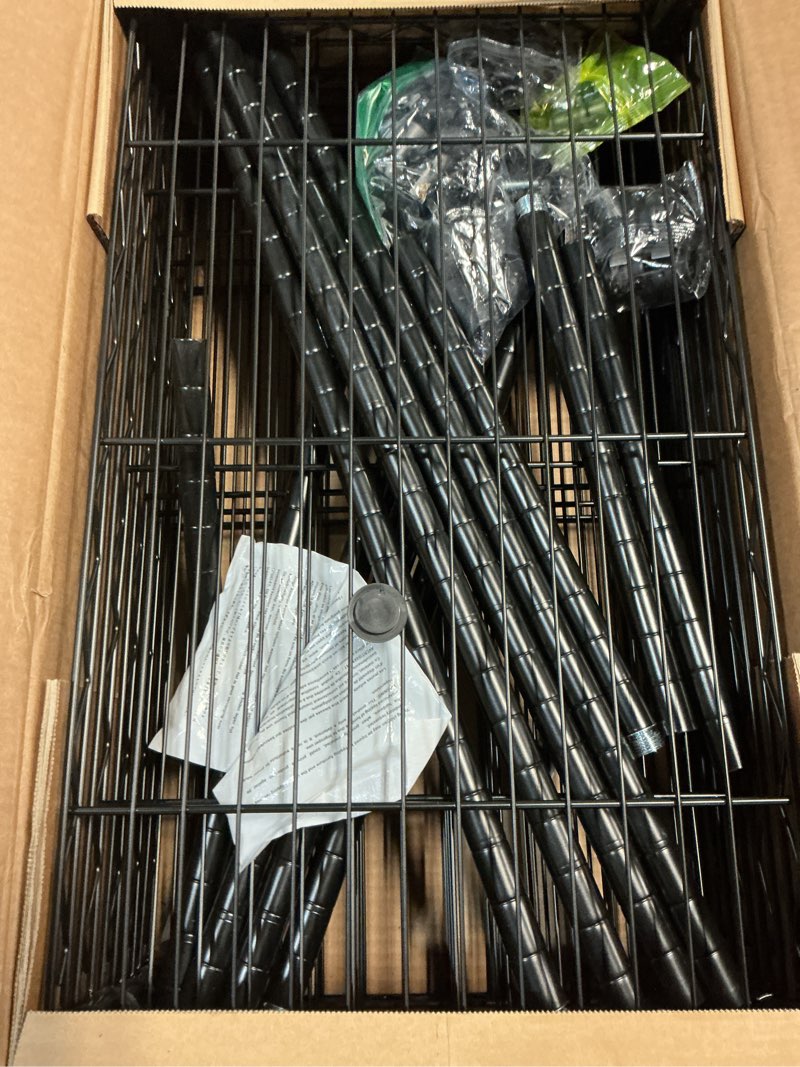 Condition photo showing Good Condition for Amazon Basics 5-Shelf Multipurpose Adjustable Steel Garage Shelving Unit, Storage Rack for Kitchen, 200 lbs Per Shelf, Easy Assembly, 13.4"D x 23.2"W x 60"H, Black 5-Shelf Narrow Black