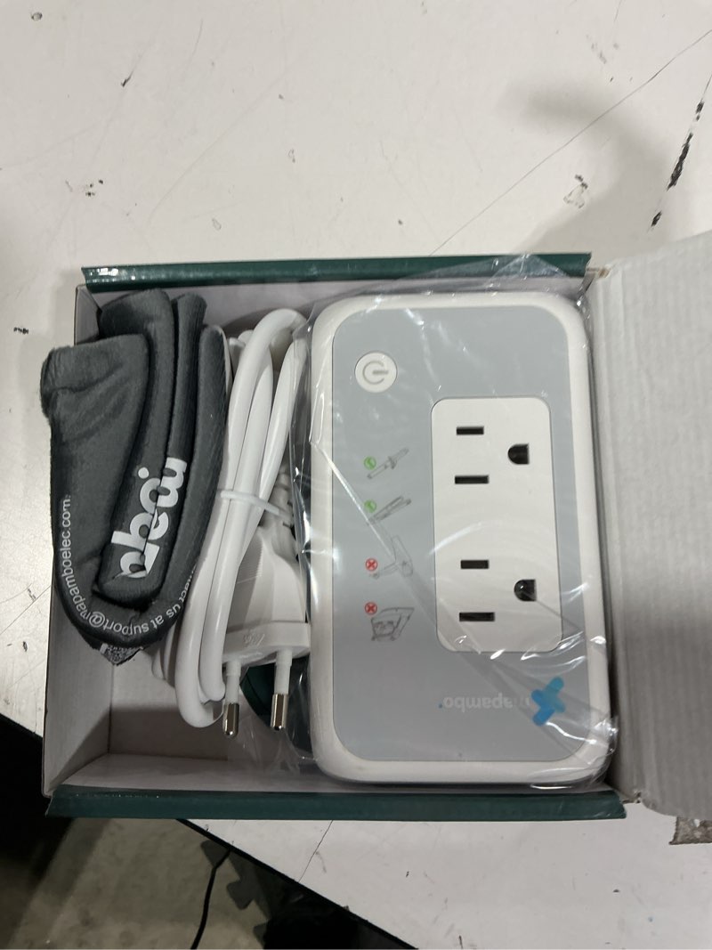 Condition photo showing Good Condition for voltage converter us to europe for curling iron and hair straighteners, 220v to 110v converter for european travel plug adapter with 2 usb a & 2 usb c ports (white)