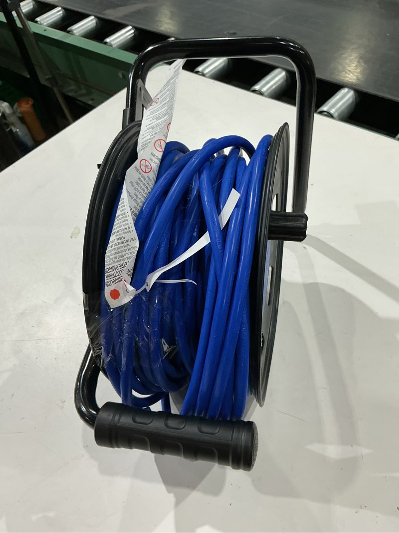 Condition photo showing Good Condition for kobalt (3-pack) 4-outlet kobalt black/blue cord reel 2-usb w/80ft 14/3 sjtw ext cord