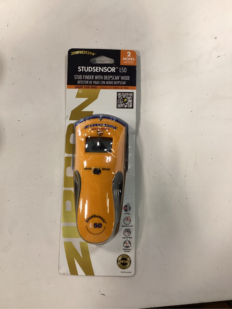 Condition photo showing New/Like New for zircon wirewarning e50 6.66 in. l x 2.80 in. w stud sensor 1-1/2 in. 1 pc