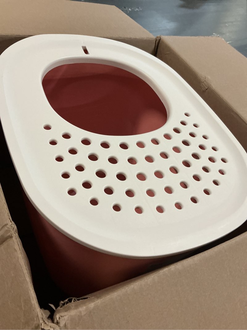 Condition photo showing Good Condition for Richell PAW TRAX Top Entry Cat Litter Box, Hooded Cat Litter Pan, Enclosed Litter Box, Salmon Pink