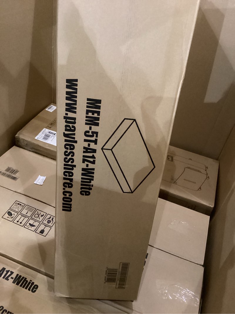 Condition photo showing New/Like New for FDW | 5 Inch Twin Mattress | Medium Firm | Gel Memory Foam Mattress | White | Bed in a Box, CertiPUR-US Certified | Pressure Relief, Cooling Ventilated Foam | Washable Removable Cover White Twin 5 IN