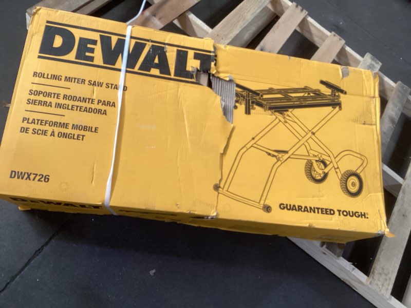 Condition photo showing As Is for DeWALT DWX726 - Rolling Miter Saw Stand