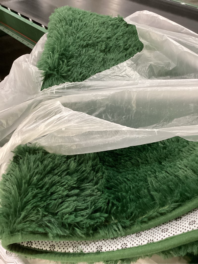 Condition photo showing Good Condition for Geen, fluffy shag rug