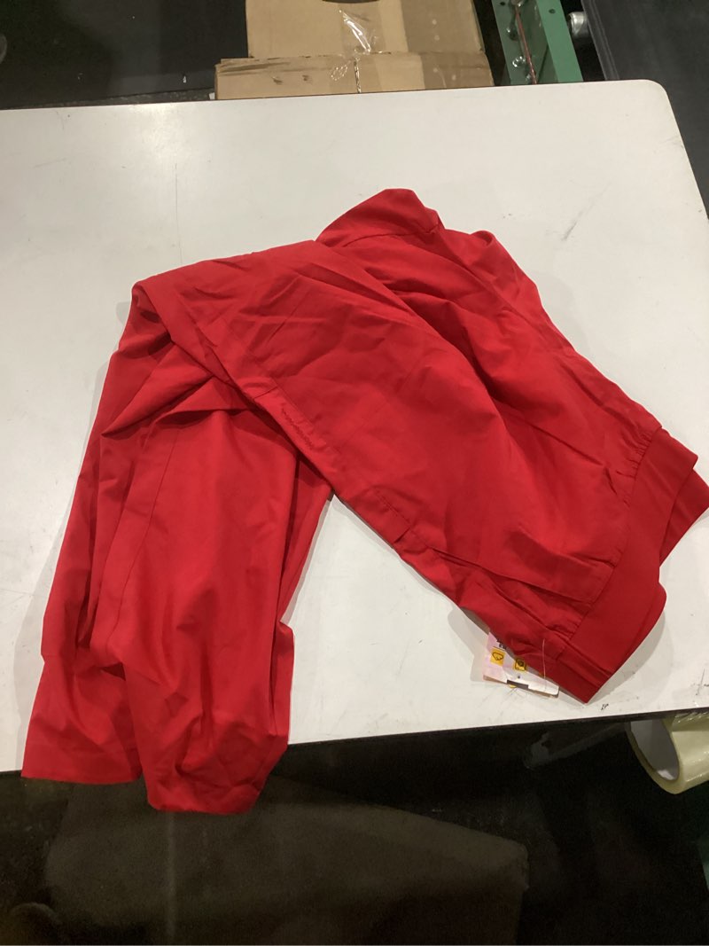 WINK PRO Women's Knit Waist Cargo Scrub Pant, Red, 4XL