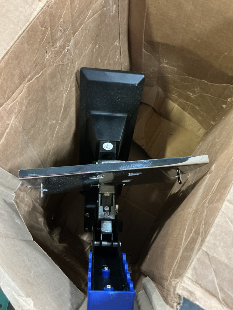 Condition photo showing As Is for heavy duty stapler manual, metal desktop stapler with stoppers for flat & saddle stapling, max. thickness 6.5mm