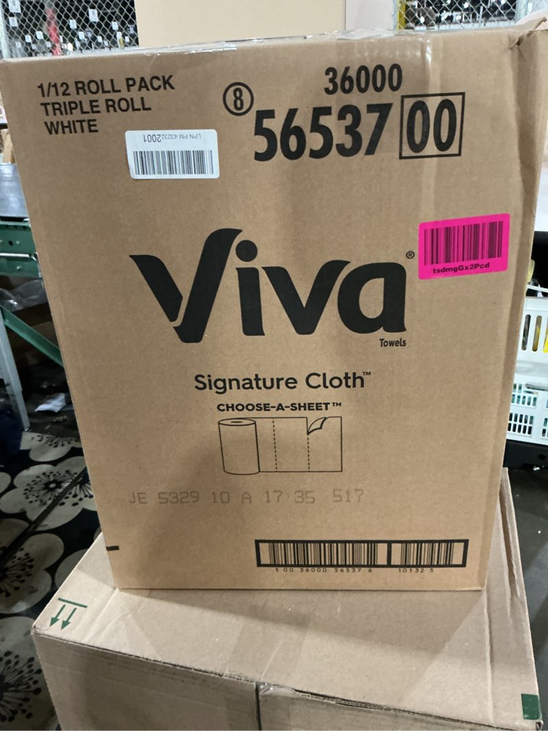 Condition photo showing New/Like New for Viva Signature Cloth Paper Towels, 12 Triple Rolls, 129 Sheets per Roll Triple 129 Sheets (Pack of 12)