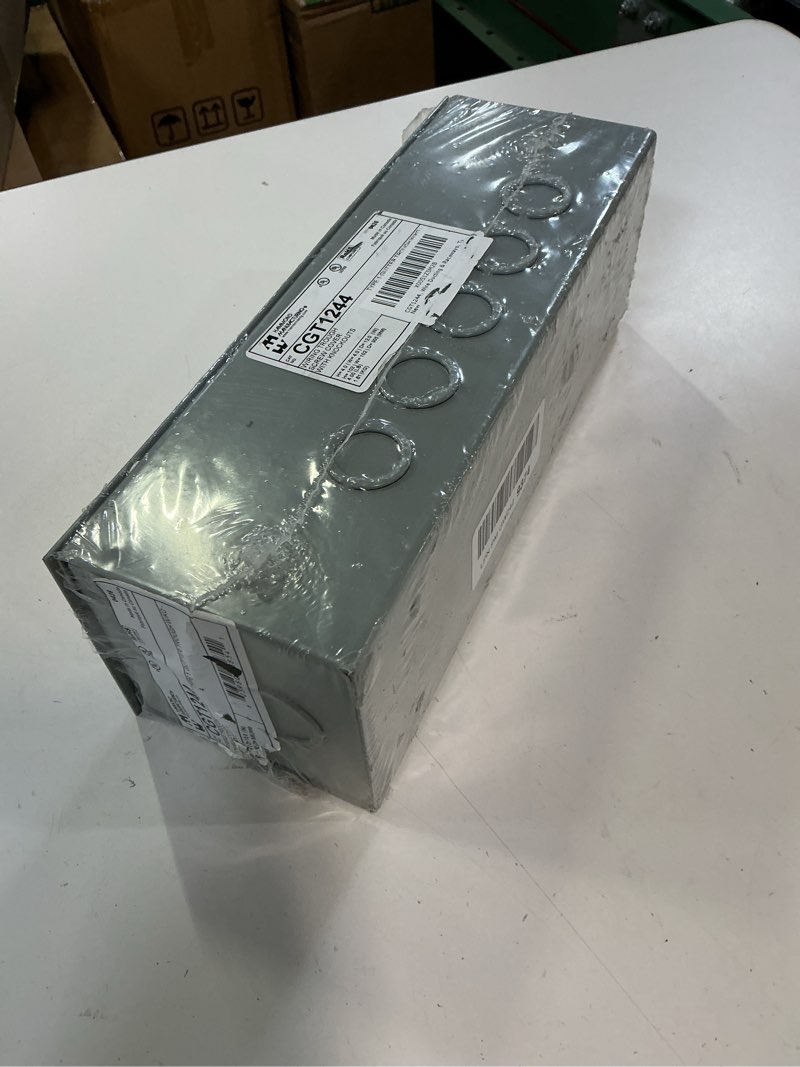 Condition photo showing New/Like New for cgt1244, wire ducting & raceways, type 1 gutter trough, w/ko - 4x4x12 - steel/gray