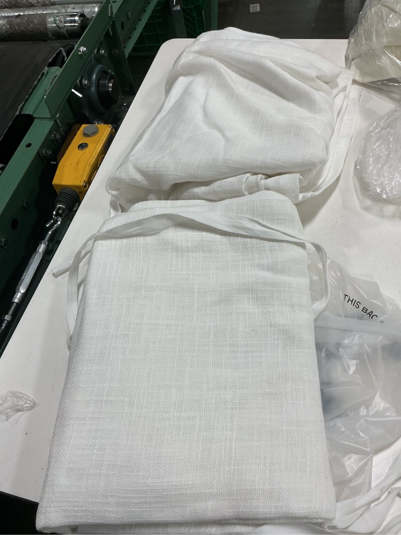 Condition photo showing Good Condition for quince cotton sheer curtain set (set of 2) white 48*84 inc 