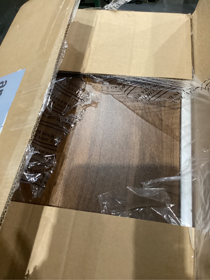 Condition photo showing New/Like New for BIZUM Adjustable Bedside Table with Swivel Hidden Wheels Pneumatic Rolling Desk Mobile Standing Desk with Cup Holder for Hospital Home(27.6"x15.8" Walnut) Walnut 27.6"x15.8"