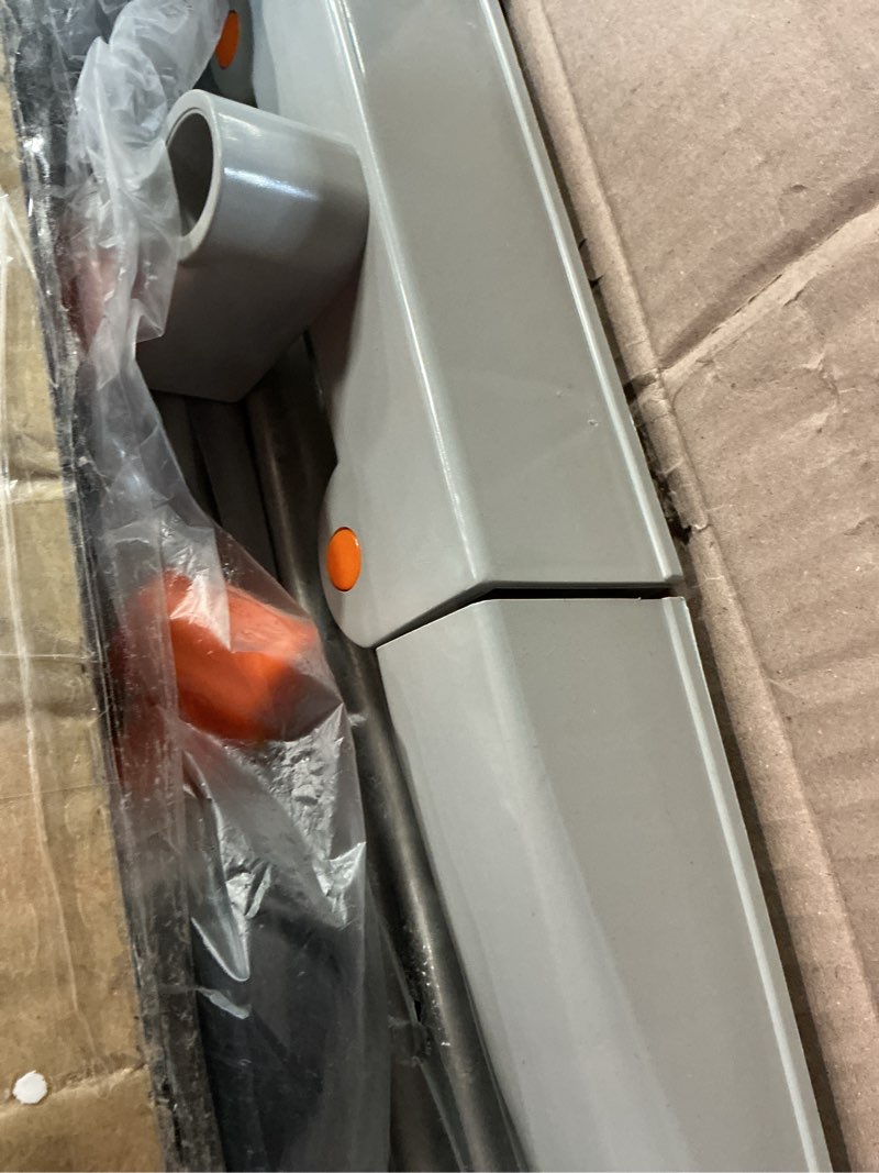 Condition photo showing Good Condition for idee BDP-V23 Foldable Rolling 3-Tier Clothes Laundry Drying Rack with Stainless Steel Hanging Rods, Collapsible Shelves and Base for Easy Storage, Made-in-Korea, Premium Size, Orange Premium Size Rack