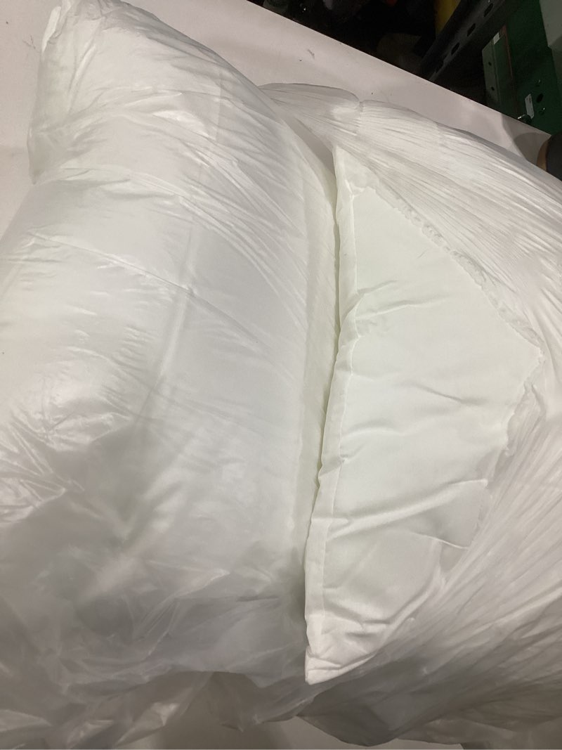 Condition photo showing As Is for miulee 18x18 pillow inserts with cotton cover,set of 4 100% virgin microfiber throw pillows for couch sofa and bed, incomplete