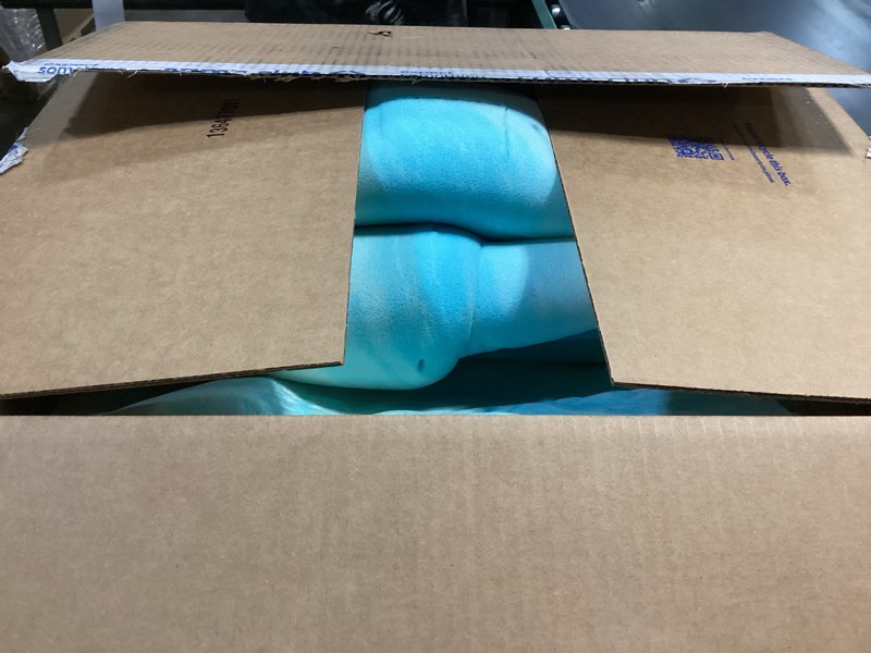 Condition photo showing As Is for Linenspa 3 Inch Swirl Gel Memory Foam Mattress Topper, Queen Size – Cooling Gel Infused, Ventilation Holes – Pressure Relieving Bed Topper – CertiPUR Certified Queen 3 Inch Swirl Gel