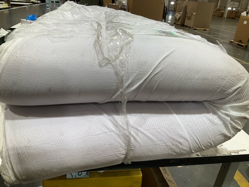 Condition photo showing As Is for SINWEEK 3 Inch Gel Memory Foam Mattress Topper Full Size, Ventilated High Density Pad for Back Pain, Bed Topper with Removable Soft Cover, CertiPUR-US Certified Full 3 Inch (White Cover)