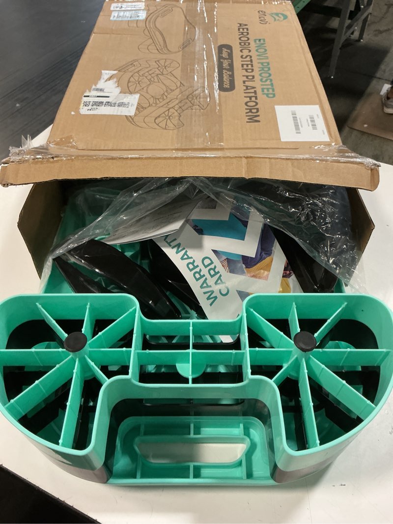 Condition photo showing Good Condition for enovi basic steppers for exercise at home, aerobic steppers, exercise step platform with soft cushion and 2 adjustable height risers