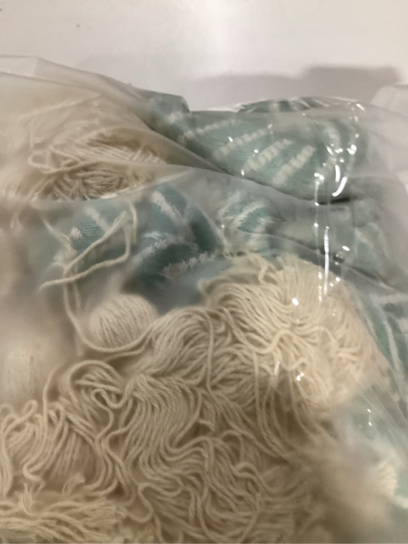 Condition photo showing Good Condition for exquisite fabric cotton linen rectangle tablecloths, wrinkle free tassel indoor and outdoor table cloths, kitchen dinning room table cover (green wave, 53 x 71 inches) green wave 71" x 53" (rectangle)
