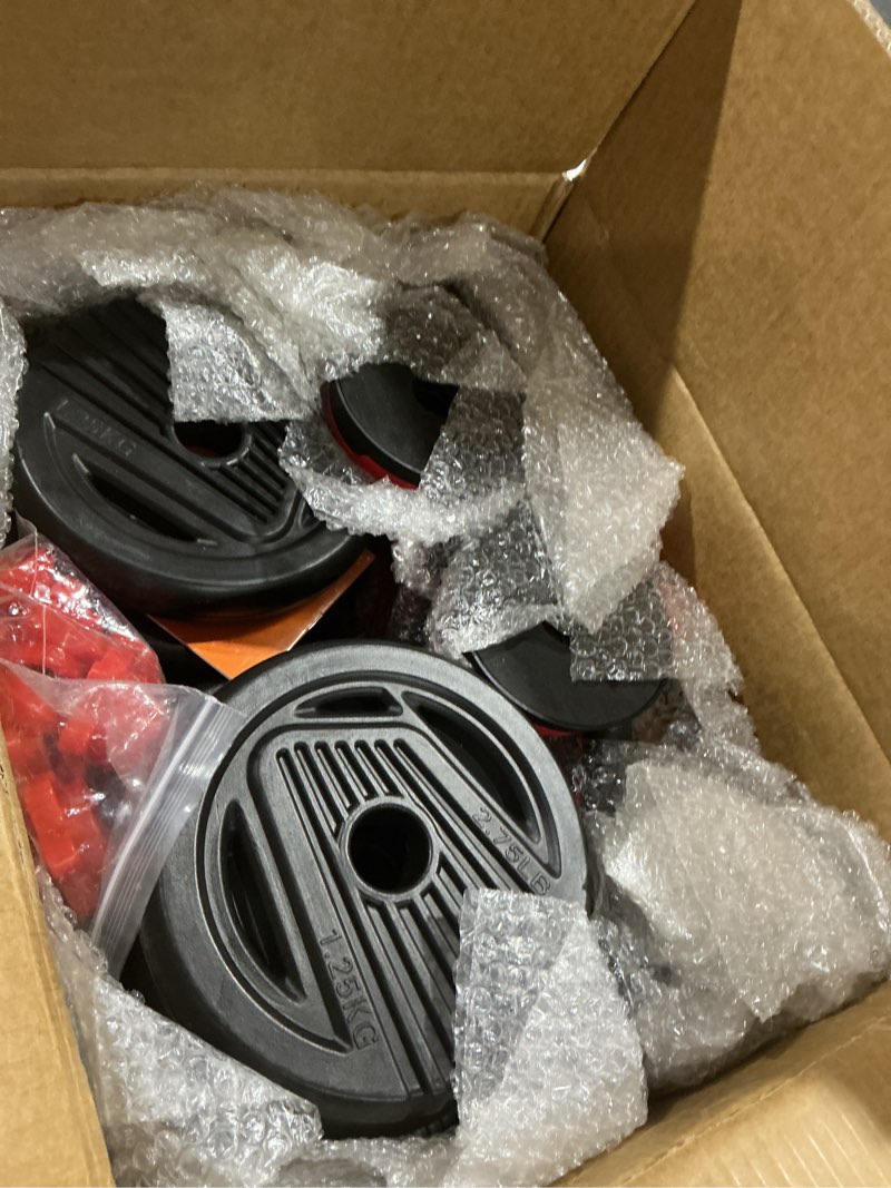 Condition photo showing Good Condition for Adjustable Dumbbells, 20/30/45/70/90lbs Free Weight Set with Connector,5 in1 Dumbbells Set Used as Barbell,Kettlebells,Push up Stand,Fitness Exercises for Home Gym Suitable Men/Women 30LB(15LB Pair)