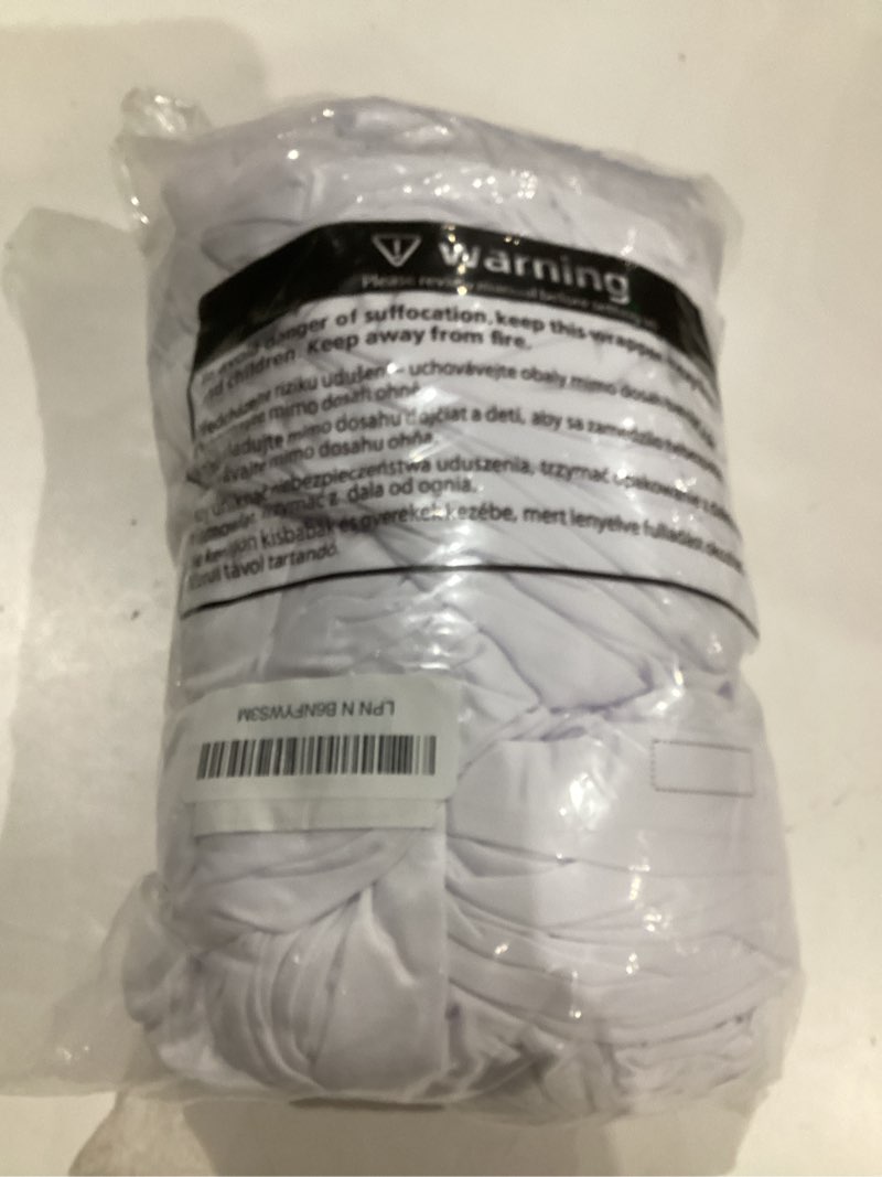 Condition photo showing Good Condition for white backdrop curtains for wedding, wrinkle free polyester photography backdrop drapes 8x10ft photo backdrop for baby shower birthday parties stage photoshoot background decorations 4x10ft,2 panels w4' x h10'(2 panels) white