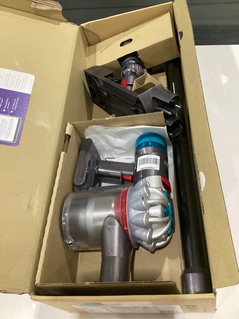 Condition photo showing As Is for (USED, NOT TESTED, MISSING PARTS) Dyson V8 Plus Cordless Vacuum, Cleans Hard Floors and Carpets, Detangles, Converts to Handheld, 115AW, 2 Power Modes, Up to 40 Minutes¹