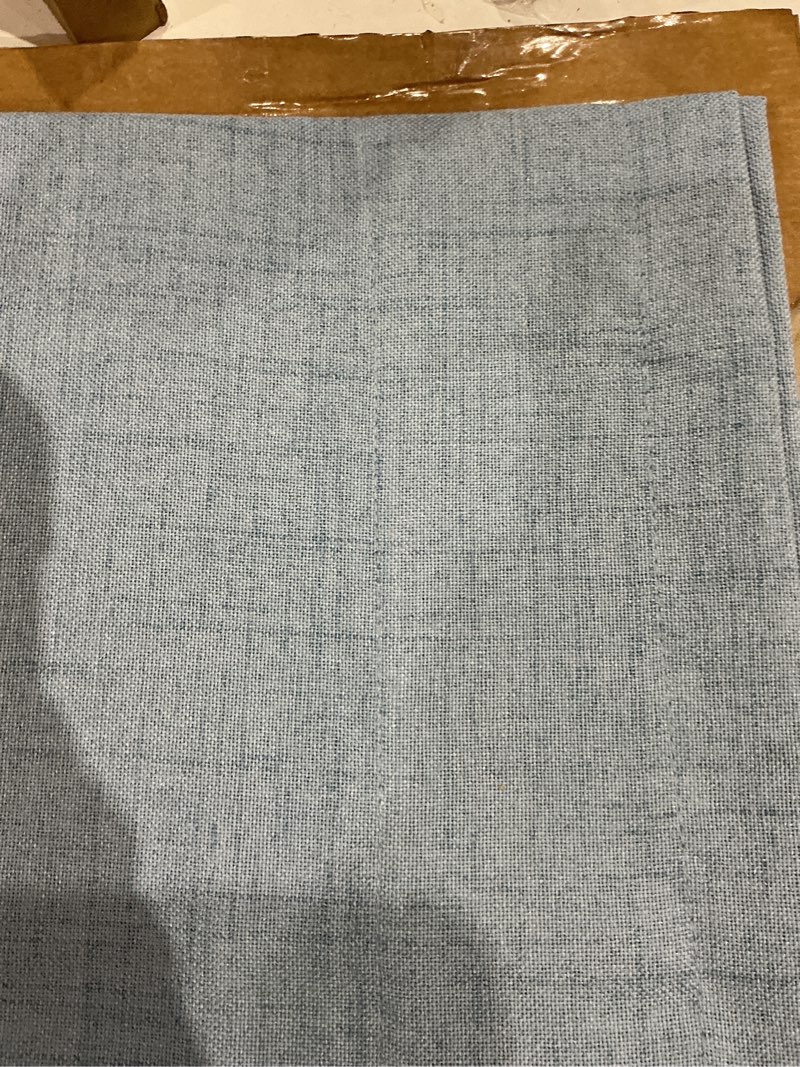 Condition photo showing As Is for livekid demin valance for windows - light filtering thick textured small short valance kitchen curta