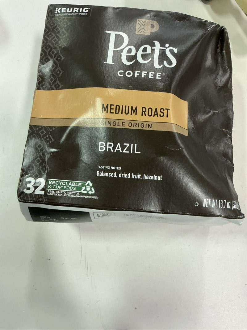 Condition photo showing New/Like New for Peet's Coffee, Medium Roast Keurig K-Cup Pods - Single Origin Brazil 32 Count (1 Box of 32 K-Cup Pods)