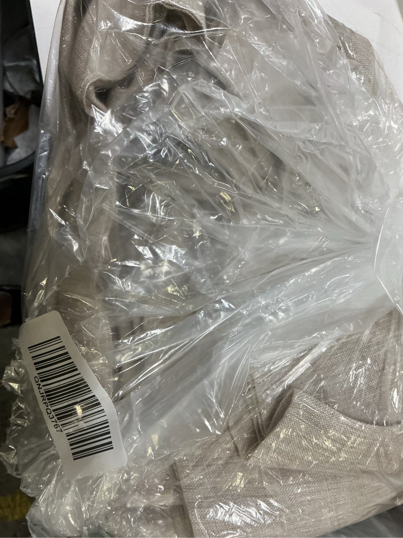 Condition photo showing Good Condition for european linen sheer curtain set (set of 2), 48x108, flax