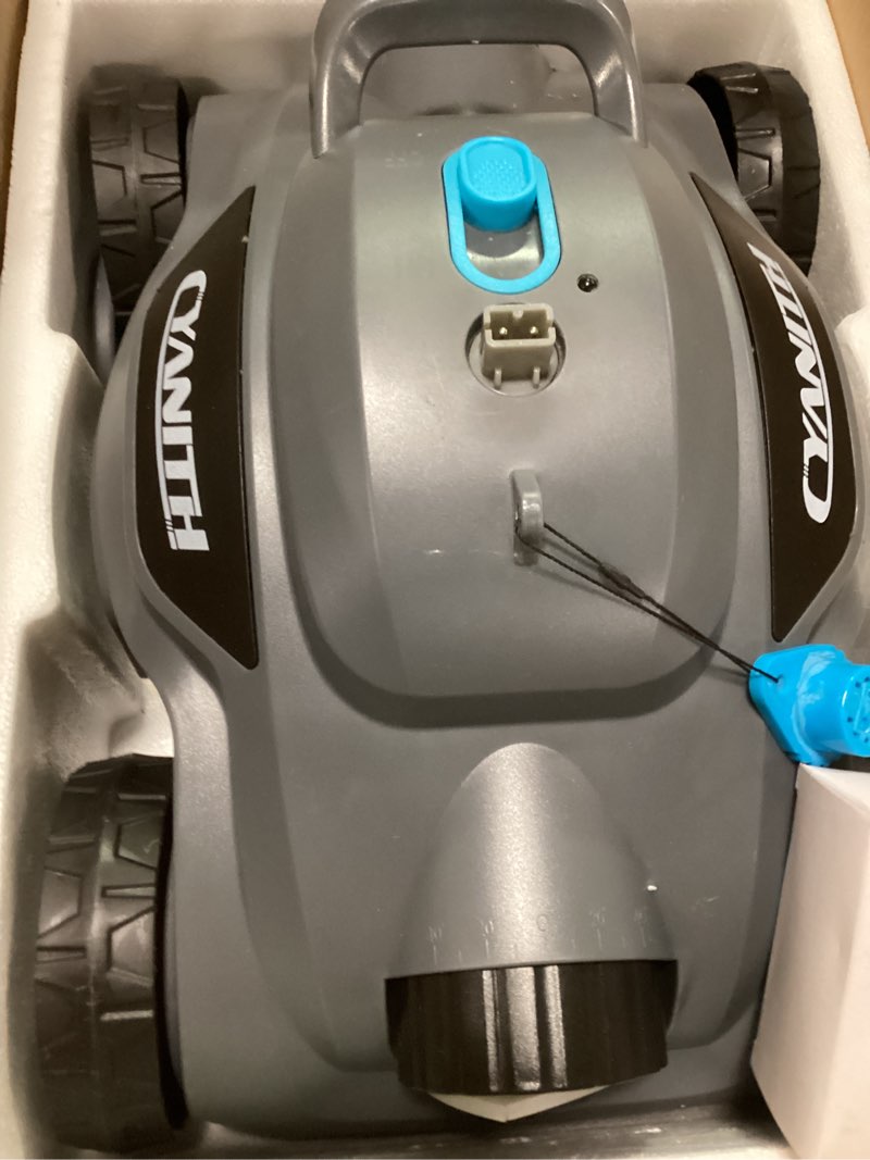 MEANFUN 2024 New Cordless Robotic Pool Vacuum Cleaner, Last 150 Mins & Clean 2152 Sq. Ft for Above Ground and Inground Pool Robot - 9000mah Automatic Parking Pools Cleaning Tools PC02 Grey