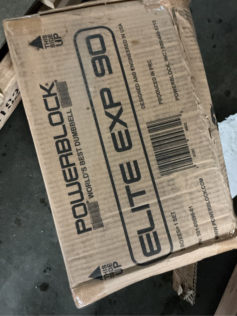 Condition photo showing Good Condition for PowerBlock Elite EXP Adjustable Dumbbells, Sold in Pairs, Stage 1, 5-50 lb. Dumbbells, Durable Steel Build, Innovative Workout Equipment, All-in-One Dumbbells, Expandable with Expansion Kits