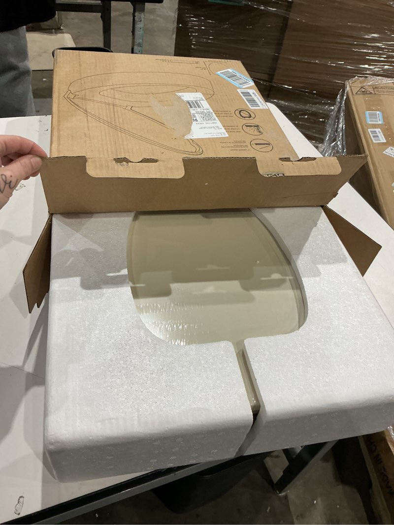 Condition photo showing Good Condition for elongated toilet seat risers for seniors, slow close, elevated toilet seat, heavy duty, never loosen, raised toilet seat elongated bowl, almond/bone(18.5”)
