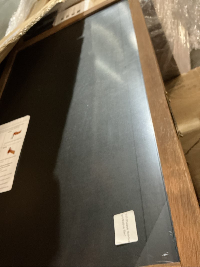 Condition photo showing New/Like New for chezerra a frame chalkboard sign, 40"x20" extra large sidewalk chalk board, wooden standing chalkboards set with markers, double-sided magnetic blackboard for cafés, weddings, party guide, brown