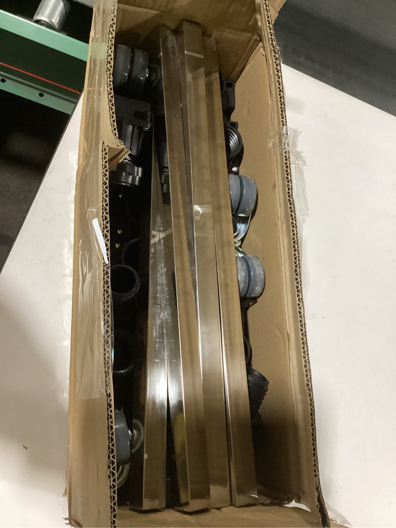 Condition photo showing As Is for Nefish Upgraded 24-31 Inch Full-size Washing Machine Stand Base with 4 Wheels and 10 Feet Washer and Dryer Dolly Mini Fridge Stands Refrigerator Pedestal for Home Appliance Black-Upgraded 10 Feet 4 Dual Wheels