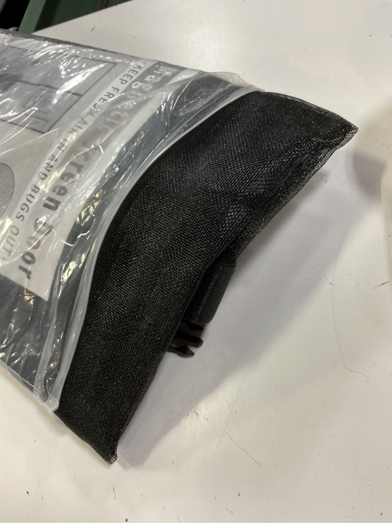 Condition photo showing Good Condition for magnetic garage screen door for 1 car garage doors 9x7ft- reinforced self sealing fiberglass mesh door with 4 strapping tapes, high energy magnets?hands free door screen with closure weighted bottom 9x7 ft black