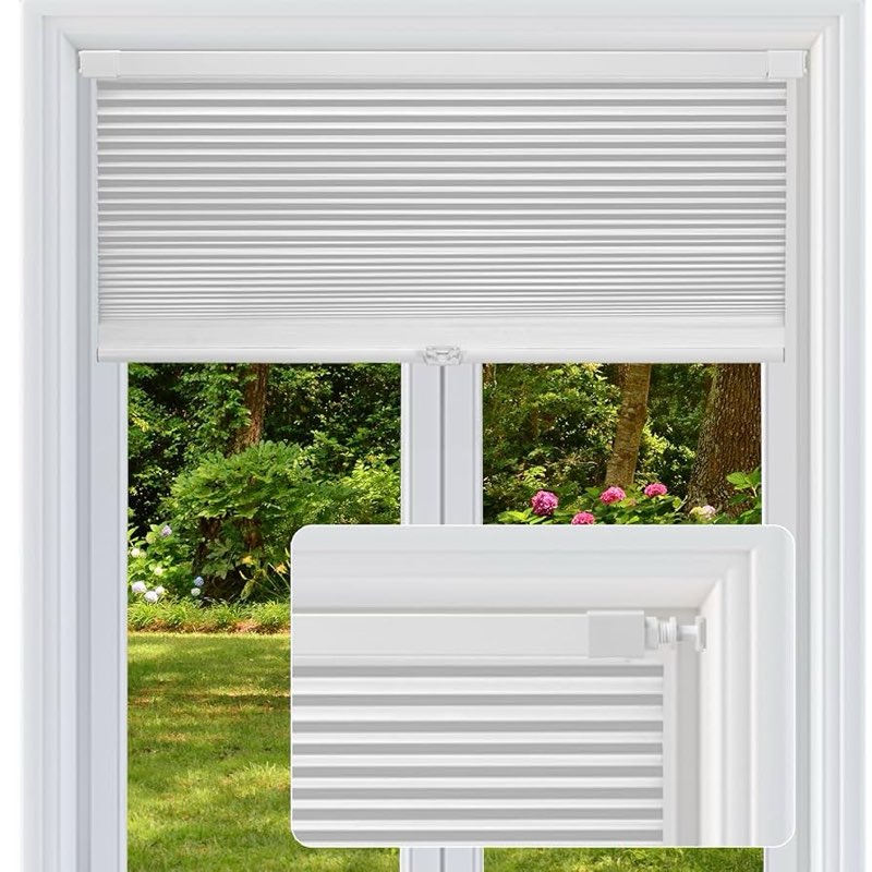 FabuBlinds Top Down Bottom Up (TDBU) Cordless Cellular Shades, Blackout Cellular Blinds, Honeycomb S