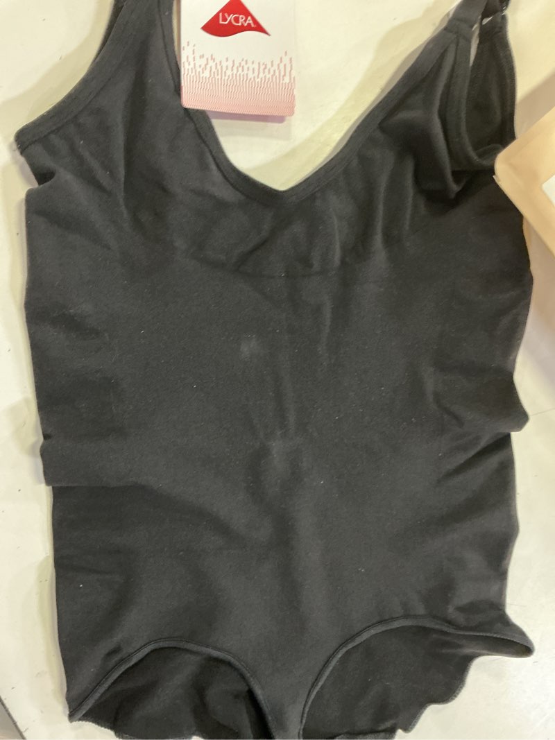 Condition photo showing As Is for shaperx open bust shapewear tummy control bodysuits for women seamless compression high waisted body shaper small-medium black(thong)