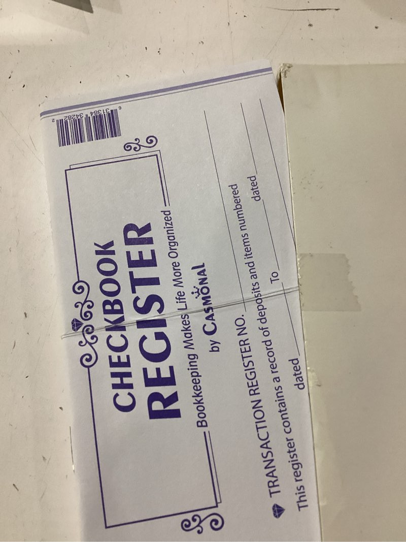 Condition photo showing New/Like New for 20 pack checkbook register, check registers for personal, blank ledger transaction registers for personal or business bank, check register book for checking and saving account, deposit and credit card 20 mainstream register