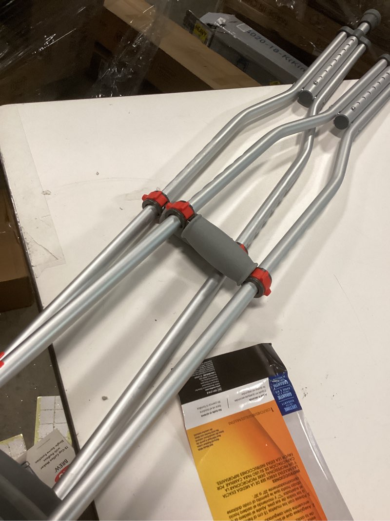 Condition photo showing Good Condition for Medline Youth Aluminum Guardian Crutches for Kids, Adults & Seniors 4’6”–5’2”Tall, Walking Aid for Reliable Balance, Comfortably Holds Up to 300 lbs