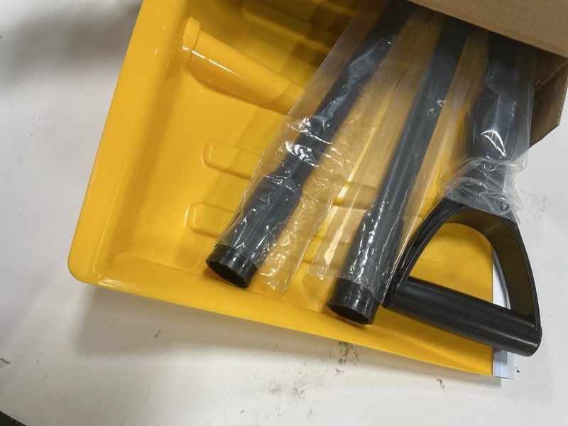 Condition photo showing New/Like New for Snow Shovel for Driveway Stairs Decks Garage Snow Removal with Telescopic 52-59 inch Long Handle Lightweight Household Snow Shovel for Soft and Light Snow Removal (16 inch Wide)