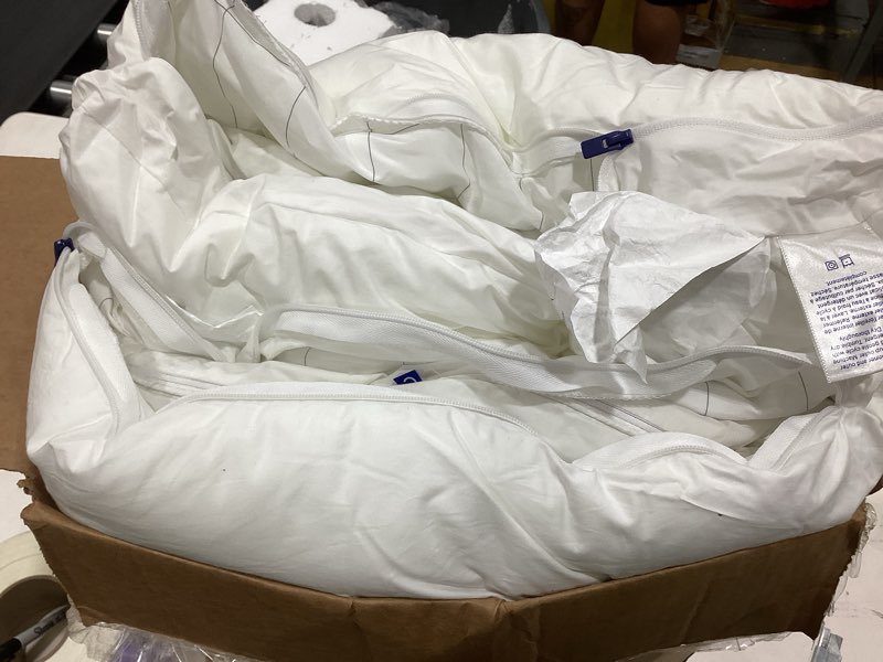 Condition photo showing As Is for casper original pillow for sleeping, standard, white, two pack standard two pack