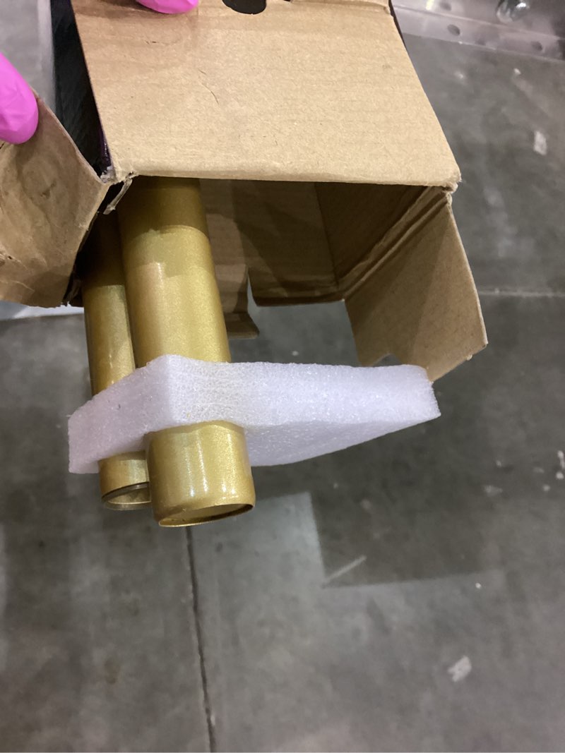 ILAISIHOME Luxury Gold Decorative Single Curtain Rod Set with Crystal-clear Faceted Finials, 72-144 