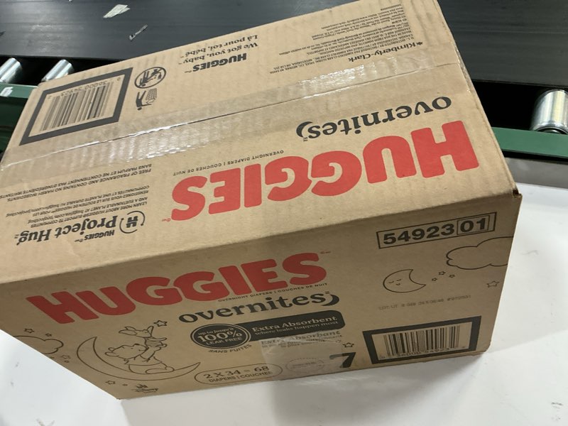 Condition photo showing New/Like New for huggies overnites diapers econ+ pack - size 7 - 68ct