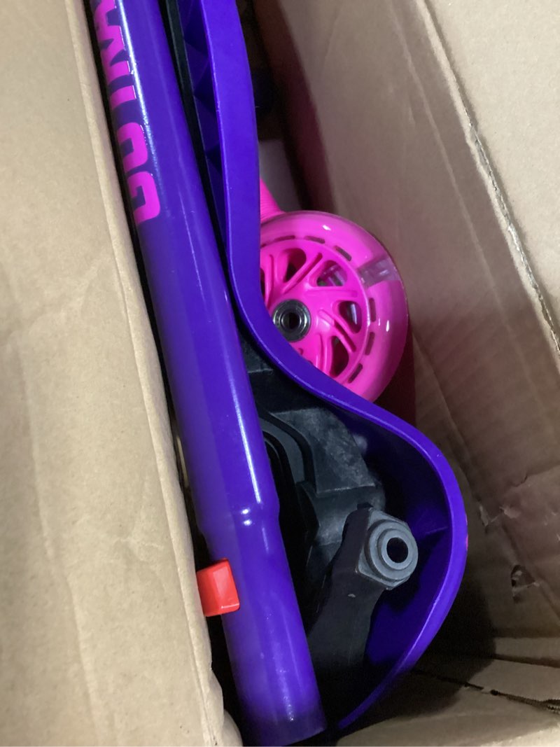 Condition photo showing Good Condition for gotrax ks1 kids kick scooter, led lighted wheels and 3 adjustable height handlebars, lean-to-steer & widen anti-slip deck, 3 wheel scooter for boys & girls ages 2-8 and up to 110 lbs purple